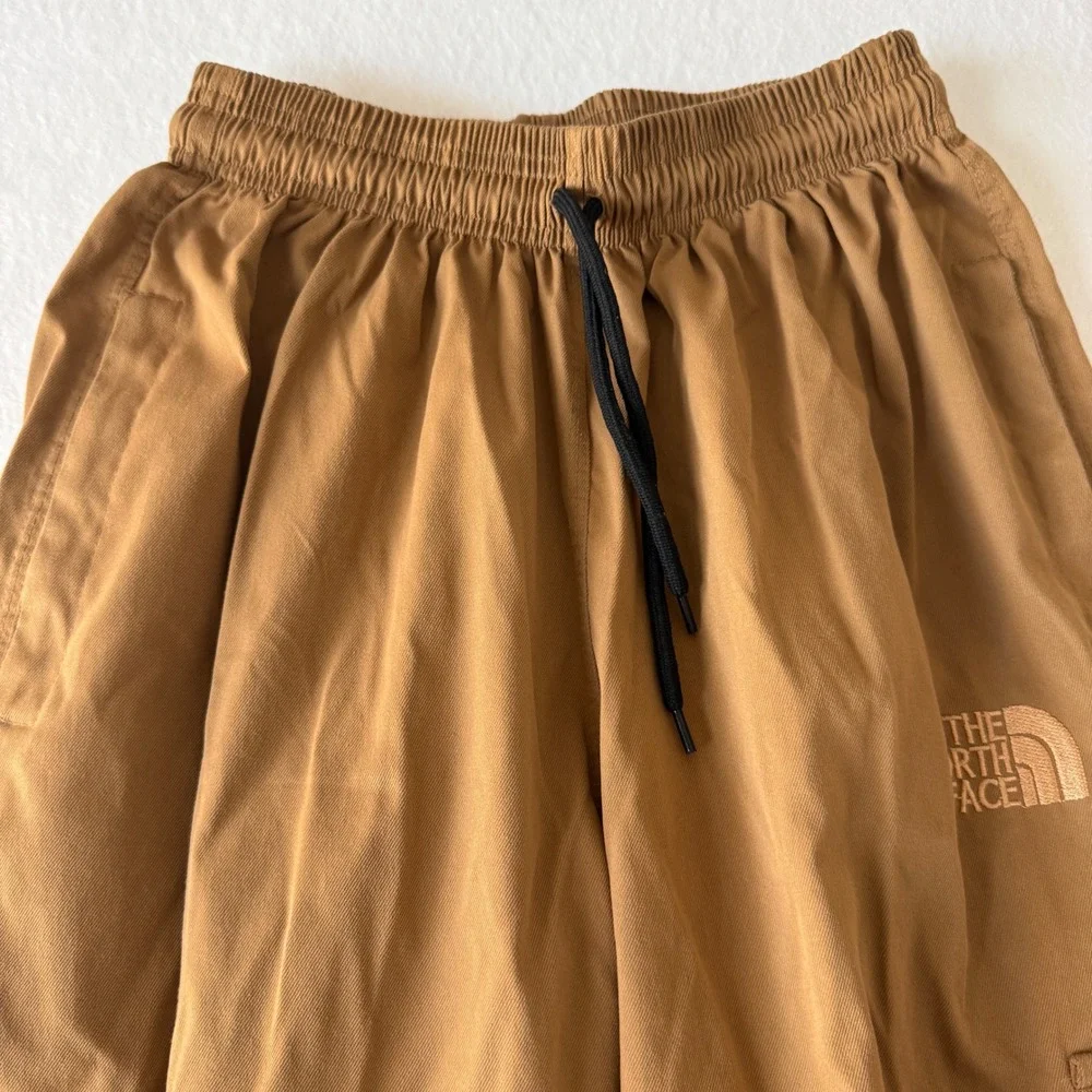 The North Face Rugged Cargo Pants Mens Small Brown Multi-Pocket Elastic Waist